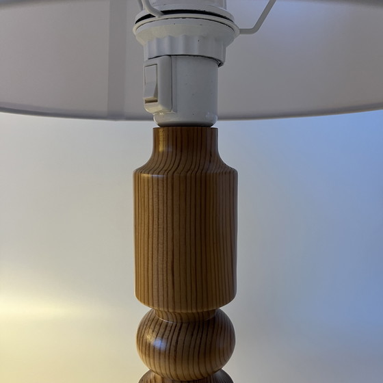 Image 1 of Pair of vintage Scandinavian lamps, Solbackens Svarveri, Sweden, 1970s