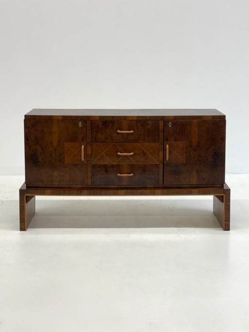 Italian walnut Art Deco / Art Nouveau sideboard