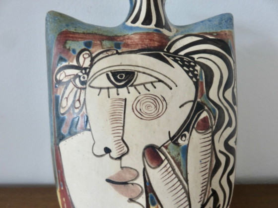 Image 1 of Jarrón de cerámica "Alfajar" España, estilo Picasso, años 80