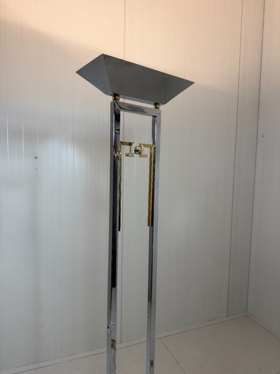 Image 1 of 2 lámparas de pie Arte Lumen, cromadas y de latón, de los años 70