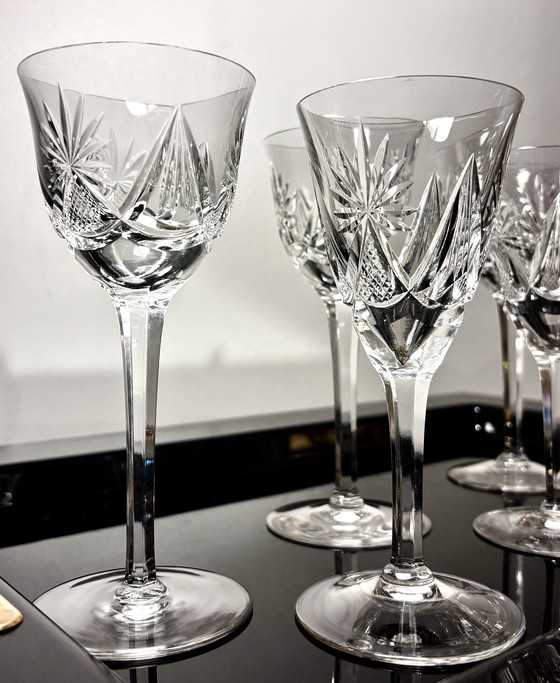 Image 1 of 6 Kristallgläser, wahrscheinlich von Saint Louis oder VSL hergestellt