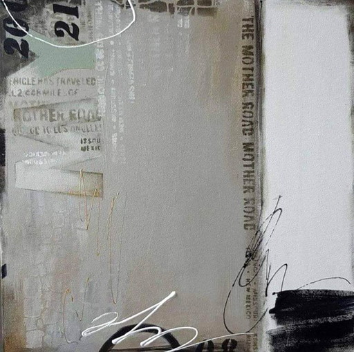 Original Acrylic Painting Contemporary Art Minimalism Moments of Weakness – schilderijen tekeningen, Canvas