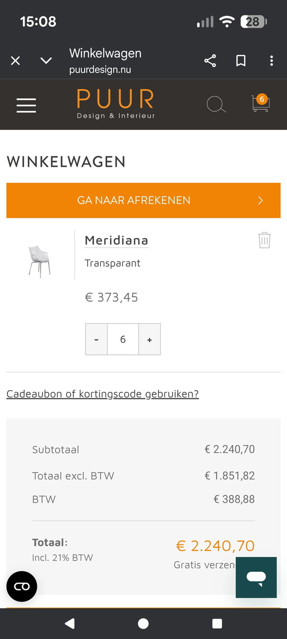 Image 1 of 6 sedie Driade Meridiana – Driadestore - Christophe Pillet – Trasparenti – Nuove condizioni!