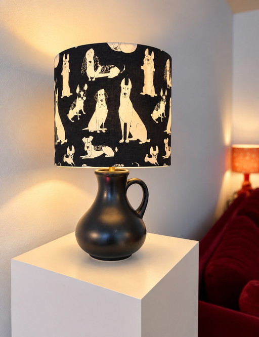 Upcycled Table lamp from original Dümler & Breiden Vase - 60s – tafellampen, Brass, Ceramic (photo 2 of 13)