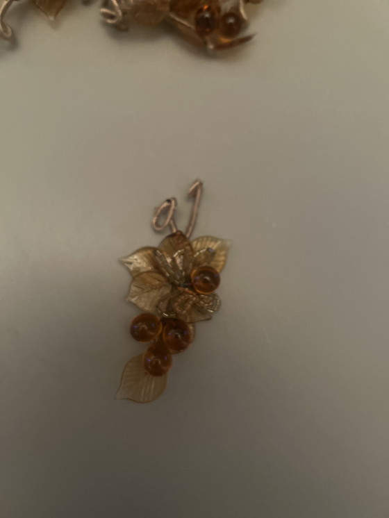 Image 1 of Lot of 20 Murano amber grape bunches