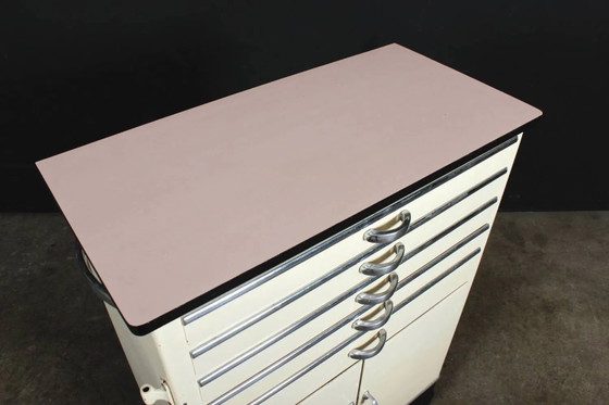 Armoire Vintage Baisch Bauhaus Industrial Design – Commodes, Metal, Glass (photo 13 of 17)
