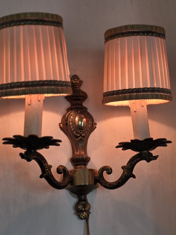 2 bedside lamps – Herda, Wall lights, Textile, Brass (photo 5 of 8)