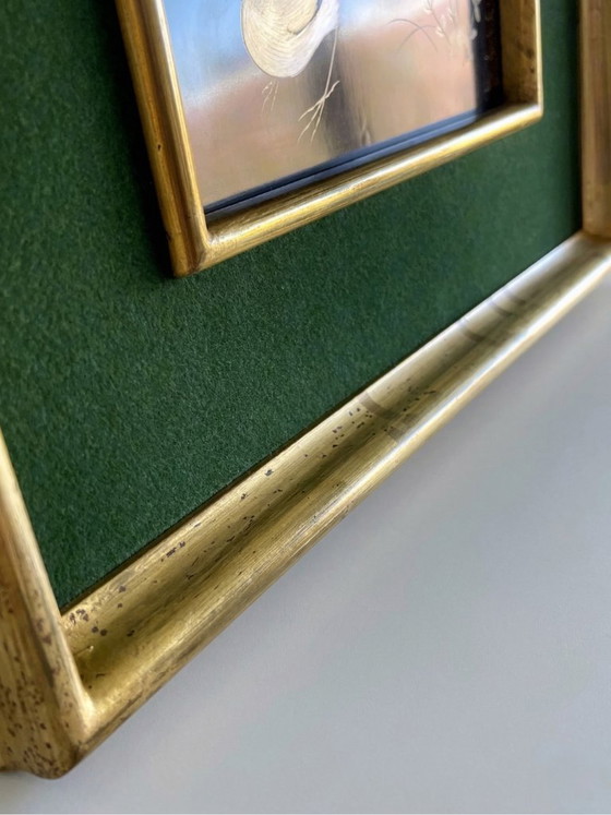 Image 1 of Inlaid Japanese lacquer painting – “Sekirei” bird – handcrafted, limited edition