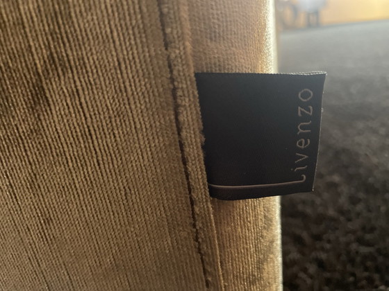 Loveseat, Livenzo, Métal, Velours, Crème (photo 5 sur 5)