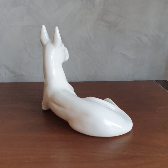 Image 1 of Vintage Deense Hond Van Porselein Art Deco