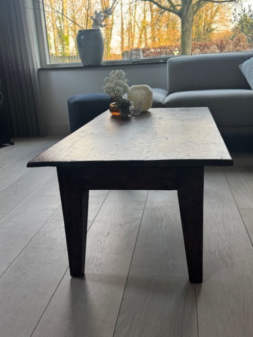 Table basse coloniale en teck