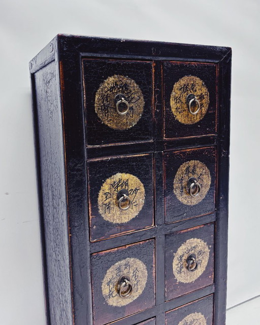 Armoire d'apothicaire chinoise ancienne – ladekasten, Wood (photo 2 of 8)