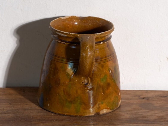 Antique folk glazed pottery jug – Central Europe, circa 1930 – Crockery, Rustic (photo 19 of 40)