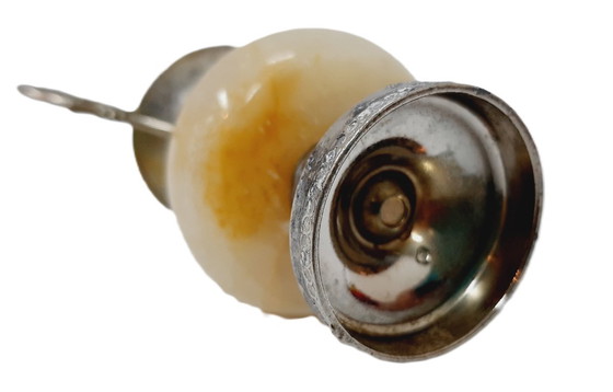 Image 1 of Vintage small decorative amphora with onyx