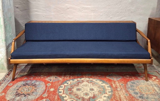 Dänisches Teakholz-Tagesbettsofa mit ausziehbarer Rückenlehne, 1960er Jahre