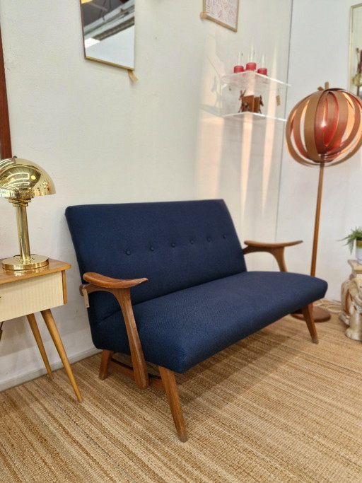 Vintage design teak bench from the 1960s