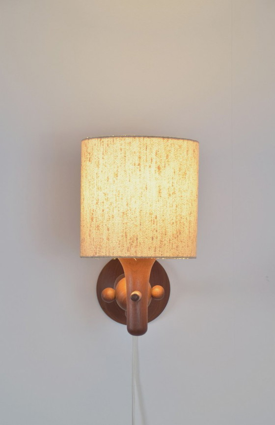 Danish Wall light in teak with hinges, 1960s – Wood, Iron (photo 3 of 7)
