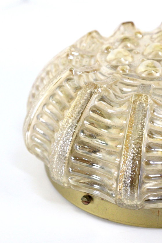 Image 1 of Lampada da soffitto color ambra Plafoniera 'Jupiter' vintage