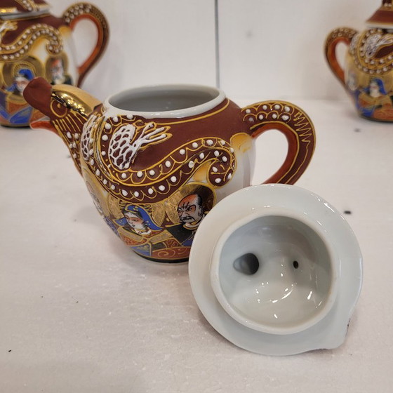 Image 1 of Juego de 6 para café o té, porcelana Satsuma, Nakasima, s. XX – Japón