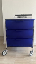 Kartell - Carrello Mobil 3 blu cobalto