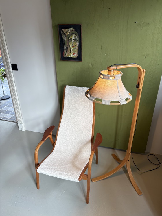 Swedese Lamino fauteuil nieuw bekleed – Wood, Wool (photo 3 of 10)