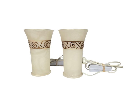 Image 1 of Massive - Alabaster - Made in Spain - table lamps (2) - 70's