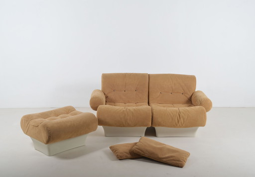 Modulaire sofa Sofalette met ottoman door Otto Zapf voor Vitsoe, jaren '70