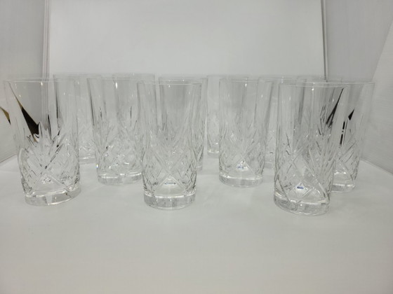 Image 1 of Bicchieri da acqua in cristallo di Parigi, Francia, 1970, set da 14