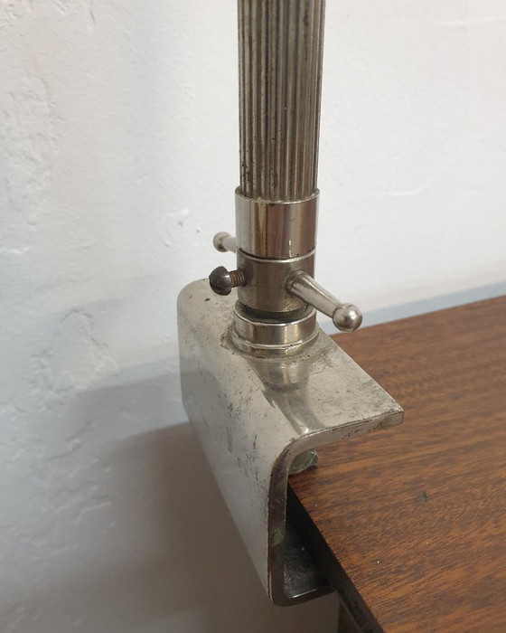 Image 1 of Lámpara de escritorio Zenith cromada con pinza, de Vossloh Werke, década de 1930.