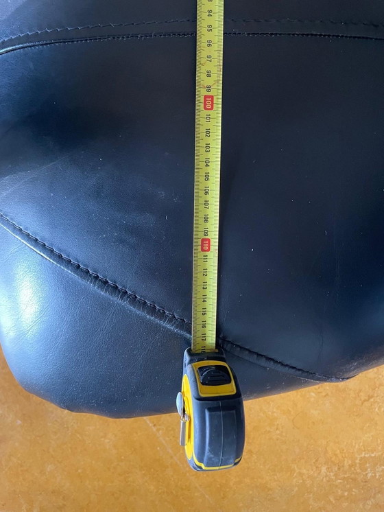 Image 1 of Leolux Bank dunkelblau Leder