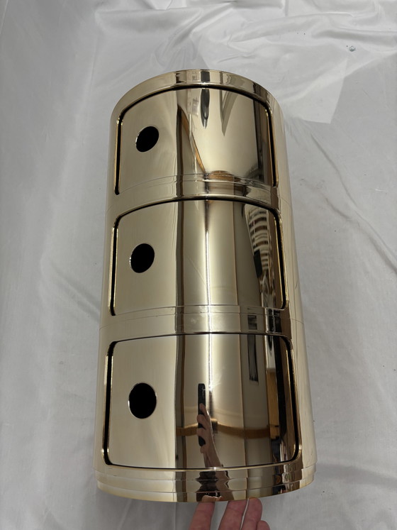 Image 1 of Kartell Componibili (3 piezas): ¡Diseño italiano en oro de lujo!