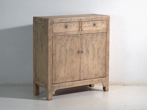 Antikes Sideboard aus Kiefernholz mit zwei Schubladen und zwei Türen – China, ca. 1930