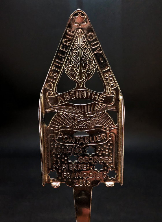 Vintage Absinthe Fountain, Cut Glass & Gold Metal, Belle Époque Style – Table accessories (photo 9 of 10)