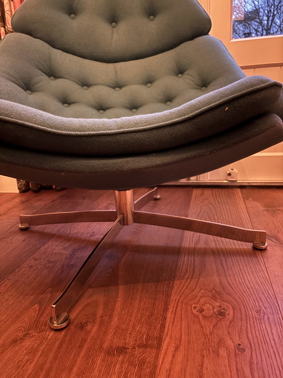 Fauteuil Artifort F588 – Chaises & fauteuils, Textile, Metal (photo 7 of 8)