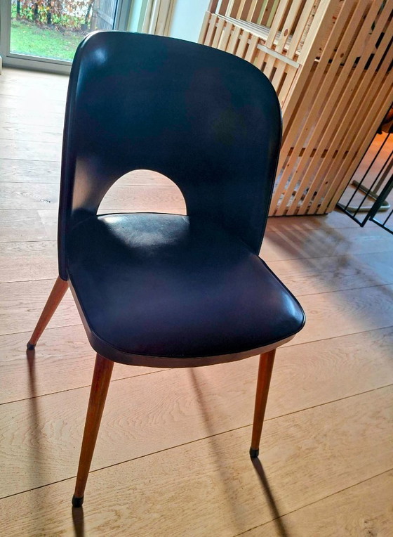 Image 1 of Set of 4 vintage dining room chairs from the 1950s