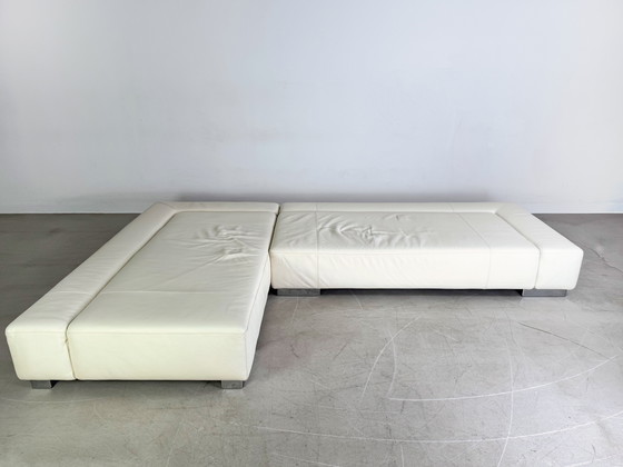 Image 1 of Original Brühl corner sofa Sunrise design sofa leather light couch