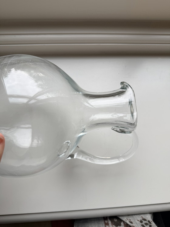 Image 1 of Brocca/vaso alto in vetro spesso, modello classico con orecchio