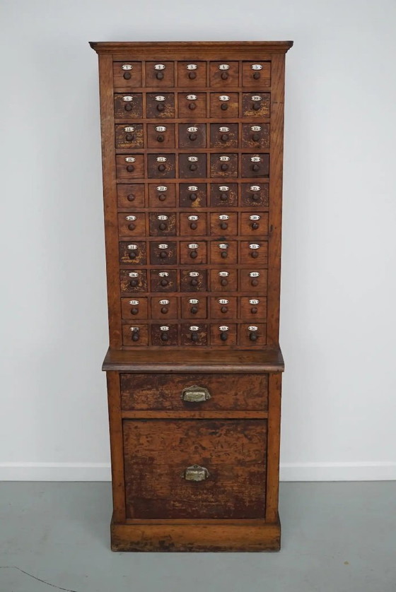 Image 1 of Mobiletto da gioielliere/orologiaio in rovere francese, inizio XX secolo