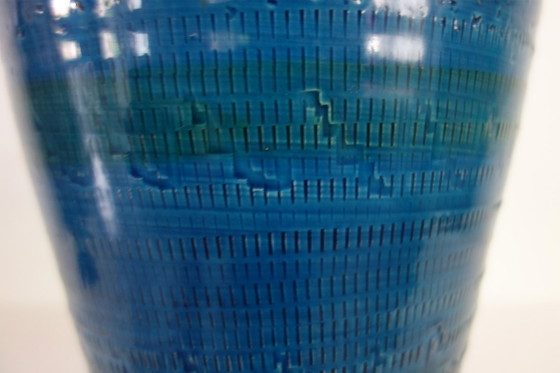 Image 1 of Large covered ceramic vase in the Bitossi style, Italy, 1970s