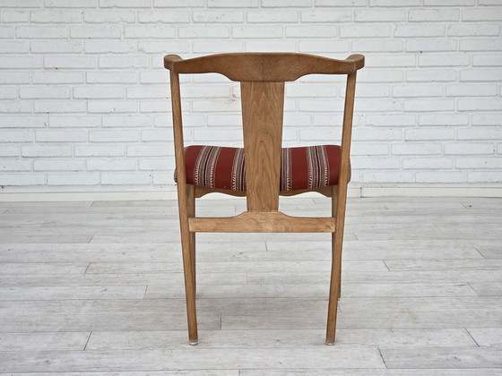 Image 1 of 1960s Pair of Danish Dining Chairs, Solid Oak Wood, Furniture Wool