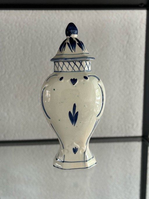  Vintage Delfta blauw Hand-Painted Ginger Jar with Lid