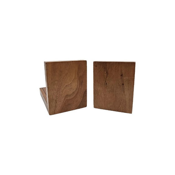 Image 1 of Sujetalibros de madera estilo Art Déco, década de 1960.