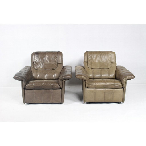 Chaise club vintage en cuir pour De Sede - 1970