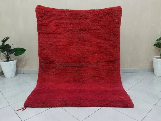Handgemaakt Marokkaans rood vloerkleed 200cm x 300cm – Vloerkleden en tapijten, Wool, Modern (photo 9 of 9)