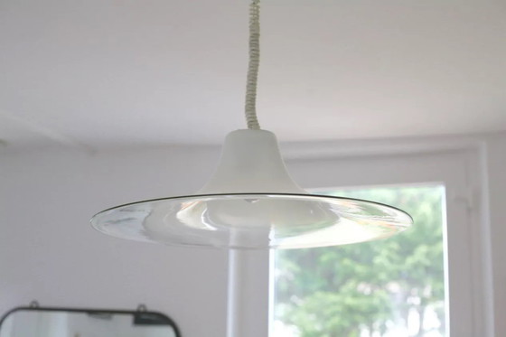 Image 1 of 2x Lampade a sospensione Cinea, Atelier Leucos, Fatte a mano a Murano, Design Giusto Toso