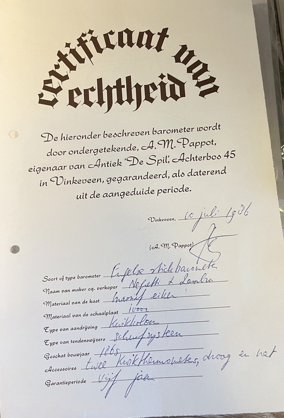 Image 1 of baromètre à bâton anglais