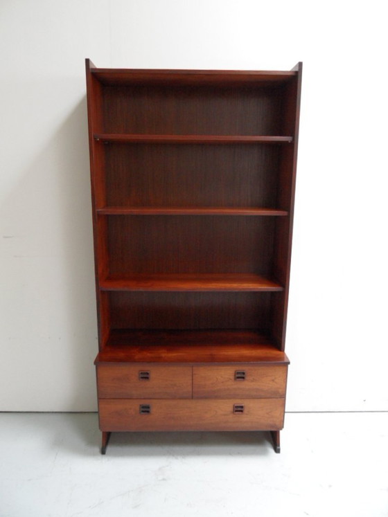 Image 1 of Bibliothèque ouverte de style Mid-Century avec tiroirs