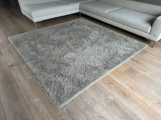Square rug 230x230cm beige