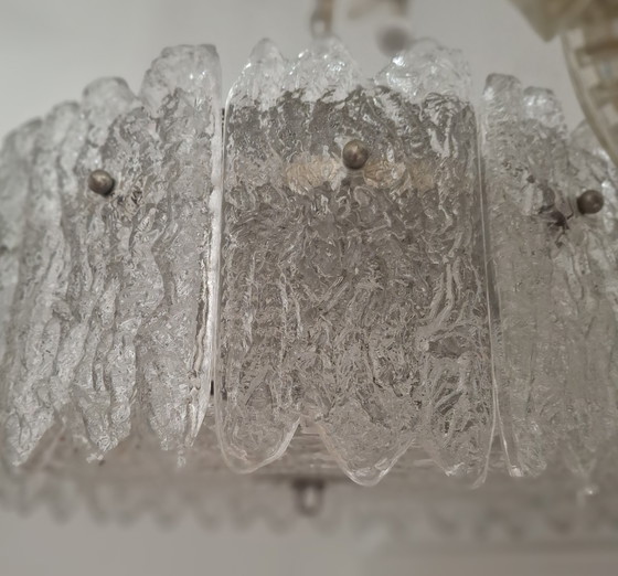 Image 1 of Orrefors frosted ice hanglamp. Carl Fagerlund, Zweden