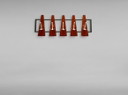 Vintage Teak Houten Kapstok 1960 Rozenhout Metalen Frames Verchroomde Haken